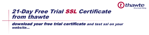 Vyzkoušejte SSL certifikát THAWTE na 21 dní.